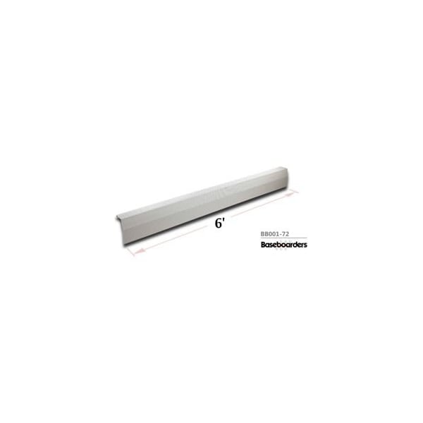 Buss General Partner Co Ltd Baseboarders Premium Series 6 ft Steel Easy Slip-on Baseboard Heater Cover, White BB001-72-WHT - main